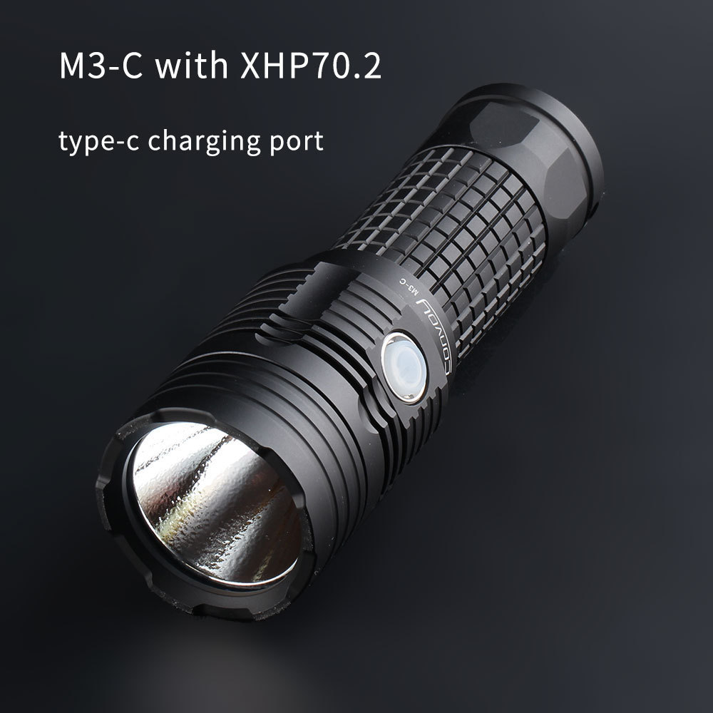 Convoy M3-C with XHP70.2,26650 rechargeable flashlight, torch