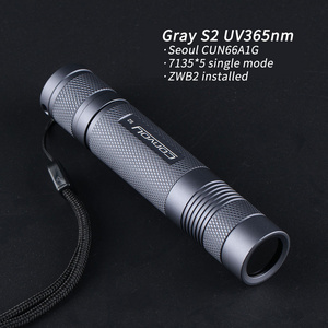 Gray Convoy S2 UV 365nm flashlight ,7135*5 single mode,zwb2 filter installed,UVA 18650 Ultraviolet flashlight,torch