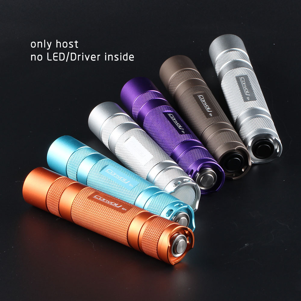 convoy S2+ flashlight host, no LED or driver inside,