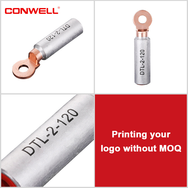 DTL-2 Electric Ring Lug Cable Types Terminal Connector Copper And Aluminum Cable Bimetallic Lugs