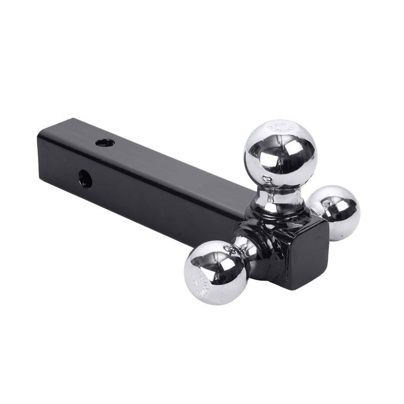 Trailer Hitch Tri Ball Mount with 5/8 inch Hitch Pin Chrome Balls Fits for 2 inch Hitch Receivers