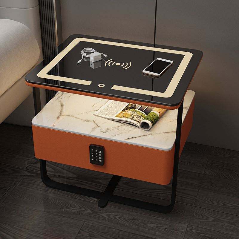 Intelligent Nightstands Bedroom furniture Wireless usb Charging Storage Drawer Cabinet Smart Speaker Bedside Table Night Stand