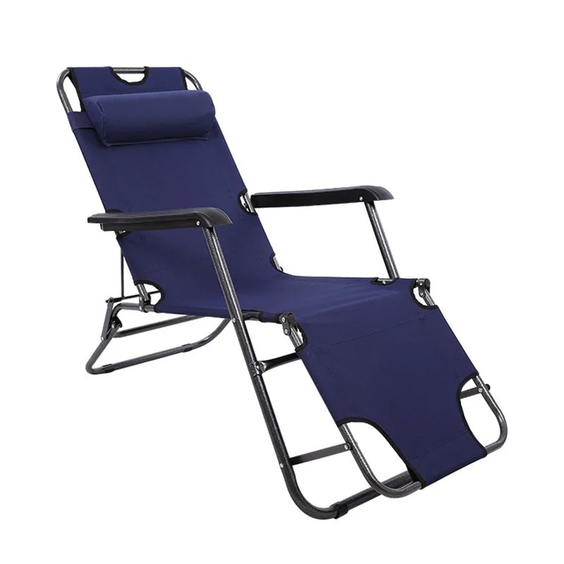 Outdoor Folding Chaise Lounge Chair, Adjustable Portable Lightweight Reclining Garden Sun Lounger Camping Bed for Patio, Deck,