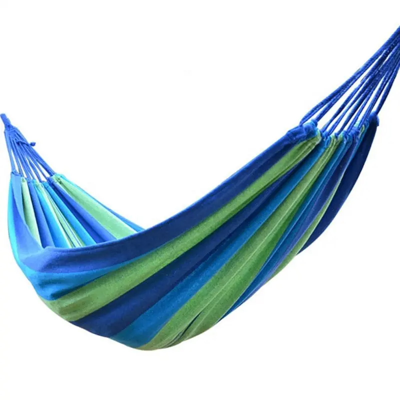 Hot Sale Trendy Outdoor Hammock Chair Garden Sports Home Travel Camping Swings Stripe Bed Hammock