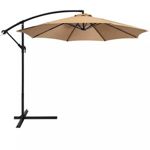 10Ft Banana Umbrella UV50+ Waterproof Patio Parasol Garden Cantilever Umbrella, 2.7/3m*8k garden furniture