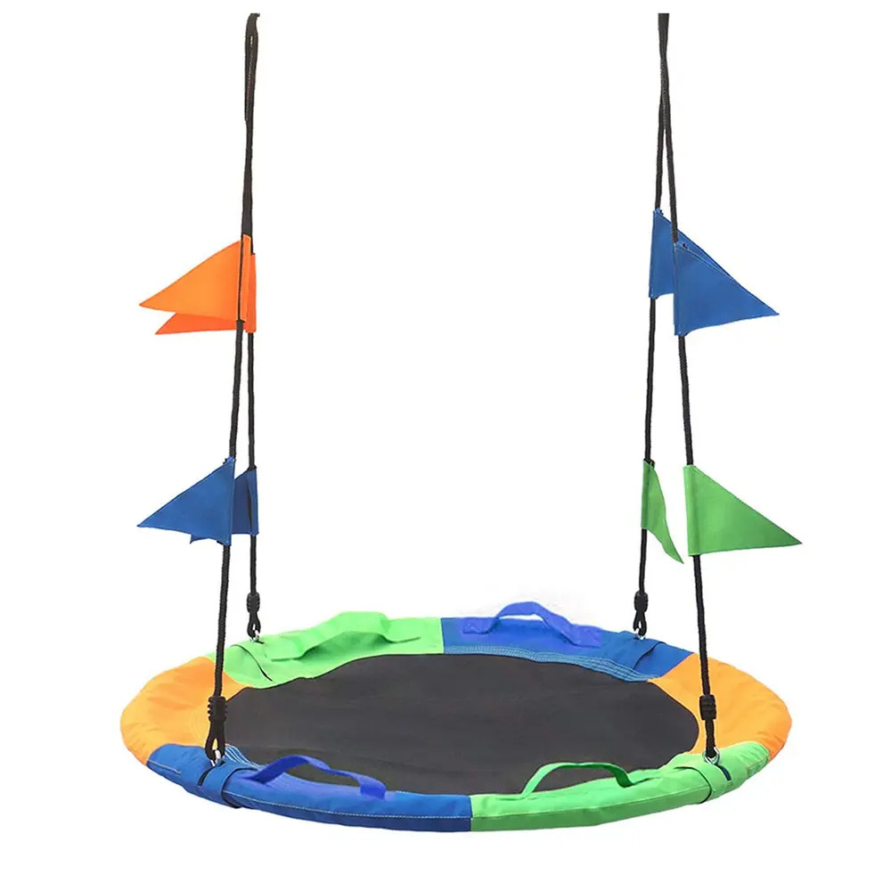 Wholesale Oxford Cloth Swing Outdoor Kids Round Patio Swing Children Garden Saucer Tree swing for kids