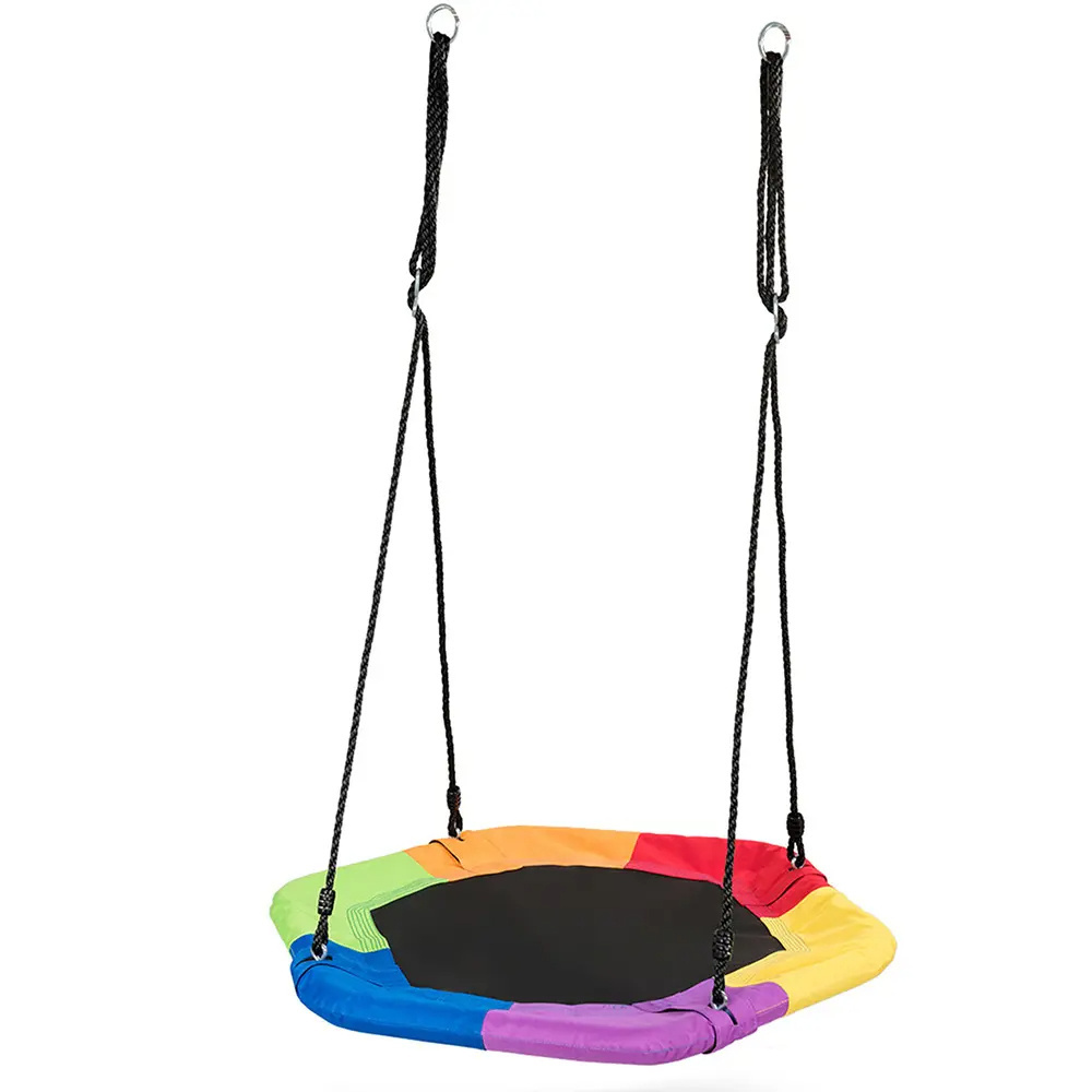 Wholesale Oxford Cloth Swing Outdoor Kids Round Patio Swing Children Garden Saucer Tree swing for kids