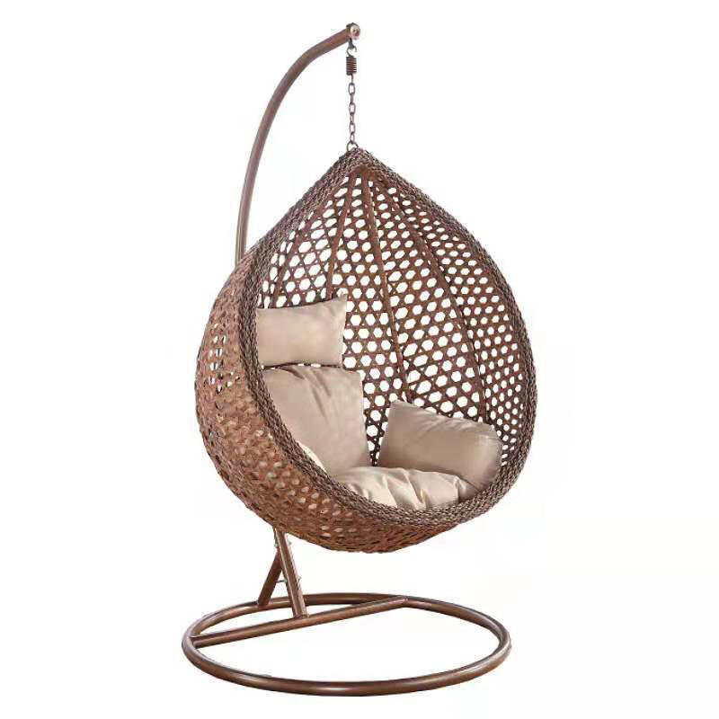 Factory wholesale Indoor Outdoor Patio Wicker Hanging Egg Chair Swing Hammock, Wicker Swing Egg Chairs