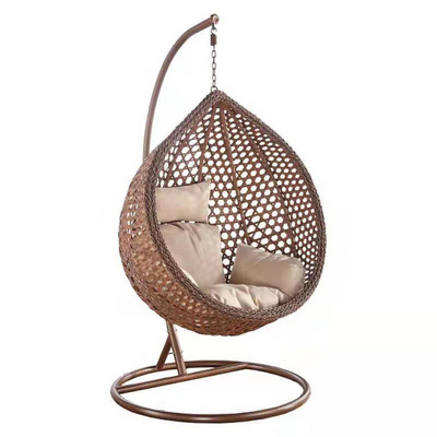 Factory wholesale Indoor Outdoor Patio Wicker Hanging Egg Chair Swing Hammock, Wicker Swing Egg Chairs