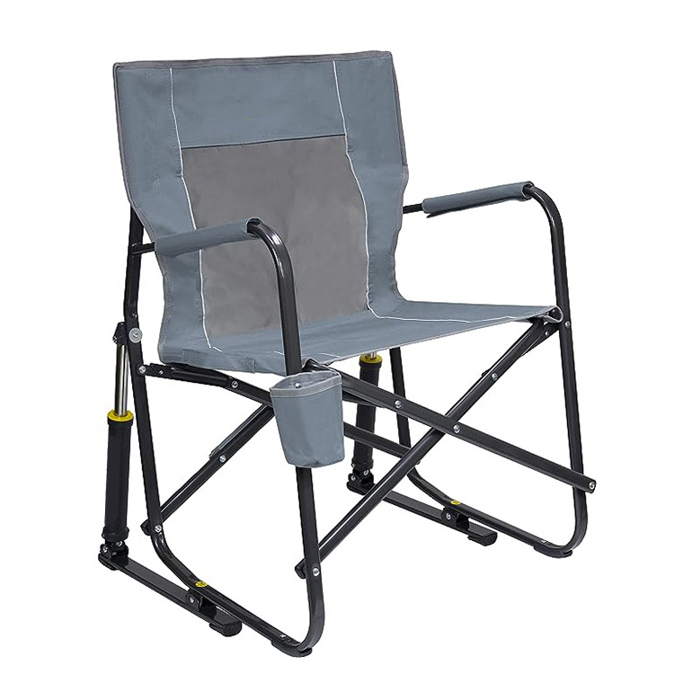 Factory Stainless Foldable Outdoors Lounge Furniture Freestyle Rocker Portable Rocking Chair Outdoor Camping Chair