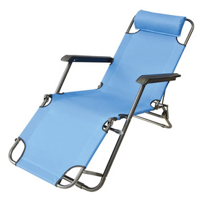 Folding Camping Reclining Chairs Patio Outdoor Pool Beach Lawn Recline Lounge Bed Chair Portable Relax Recliner