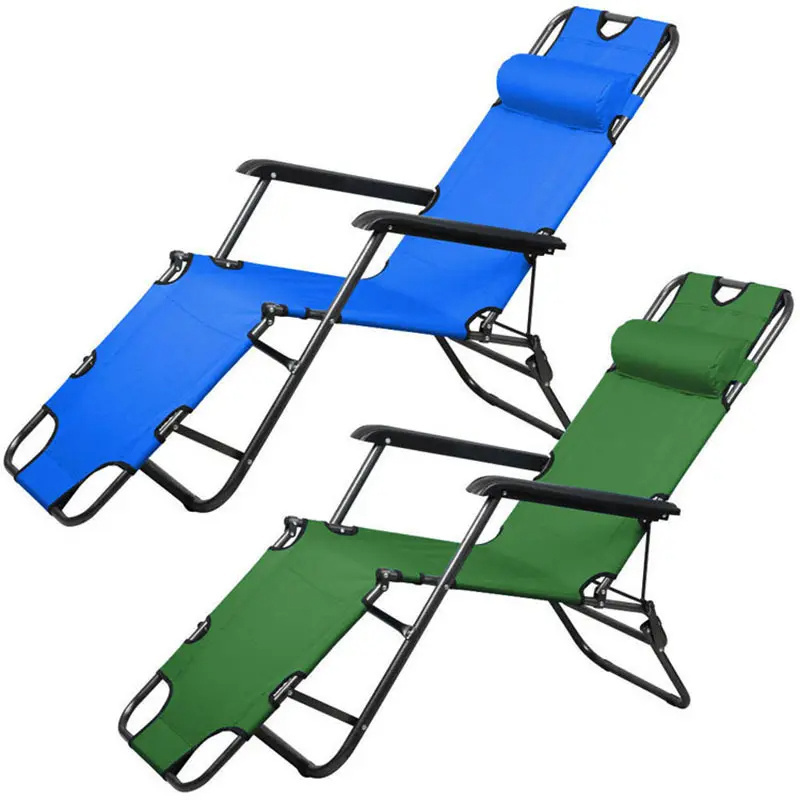 Factory Stainless Foldable Outdoor Camping Chair Beach Foldable Relaxing Fabric Dining Metal Frame Furniture Folding Chair