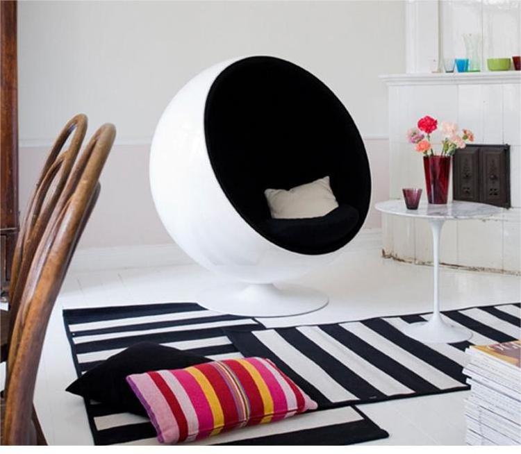 High quality Upholstered Swivel Space ball Chair Fashionable and Comfortable Elastic Cloth Cushion Swivel Space ball Chair