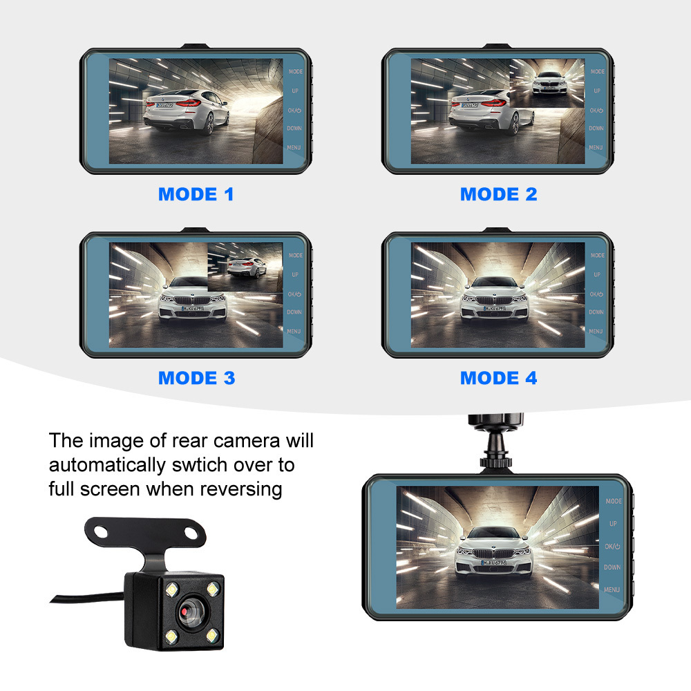 Car dvr 4.0 inch drive recorder 1080p full hd vehicle blackbox dvr user manual car camcorder dashcam / dash camera