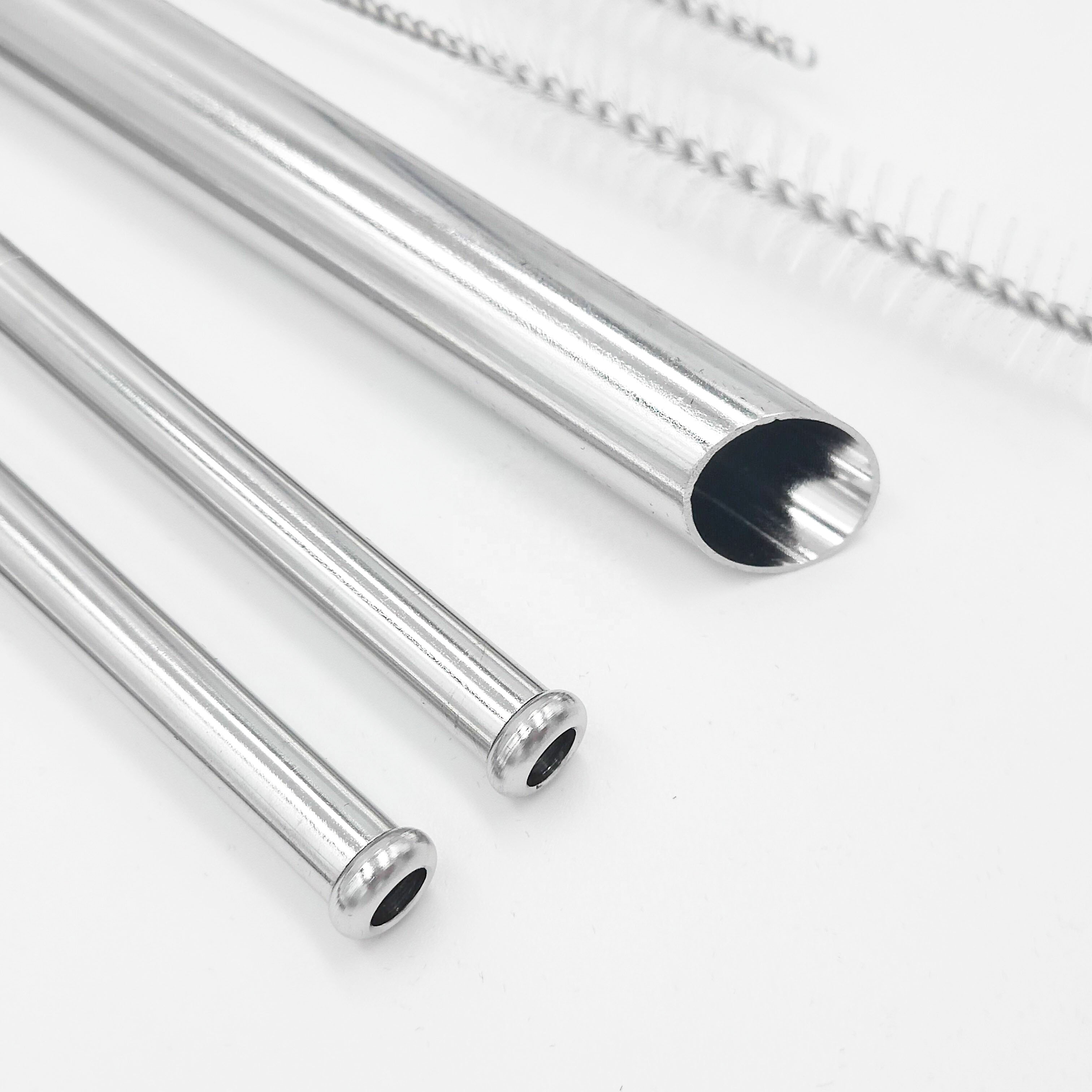 Eco-Friendly Stainless Steel Drinking Straw Sets Reusable Metal Bar Accessories