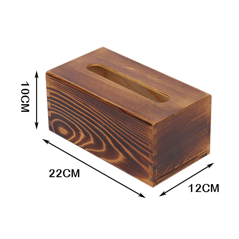 Eco-Friendly Luxury Wooden Storage Tissue Box Premium Car Accessory with Luxury Tissue Box Holder