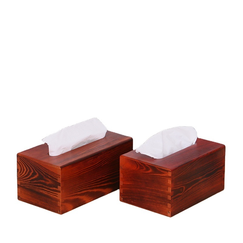 Eco-Friendly Luxury Wooden Storage Tissue Box Premium Car Accessory with Luxury Tissue Box Holder