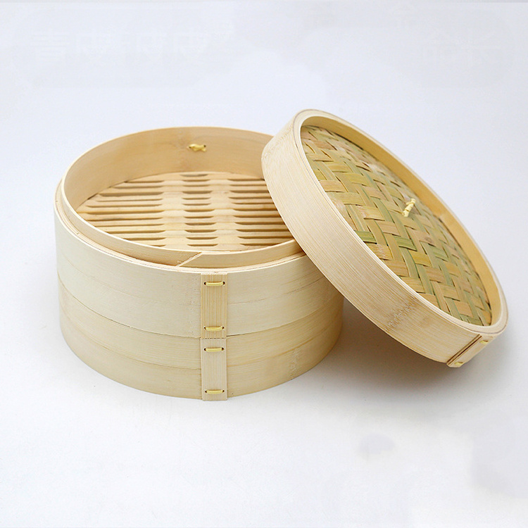 Hot Selling Wholesale Kitchen Steamed Buns Xiao Long Bao Dumpling Bamboo Steamer Basket Big