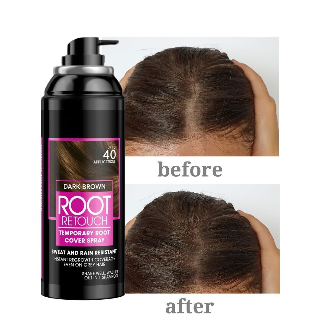 Private Label Hot Selling Root Touch Up Spray Dark Brown Instant Grey Coverage Waterproof Root Cover Up Spray