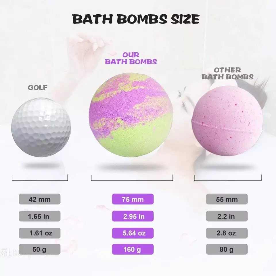 Custom Logo Bath Bomb With Natural Essential Oil Softening for Halloween Gift