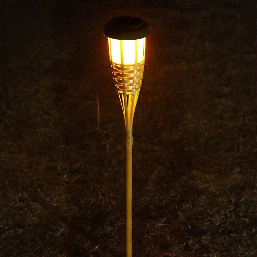 Spot Lights Outdoor Thrisdar Solar Bamboo Torch Light