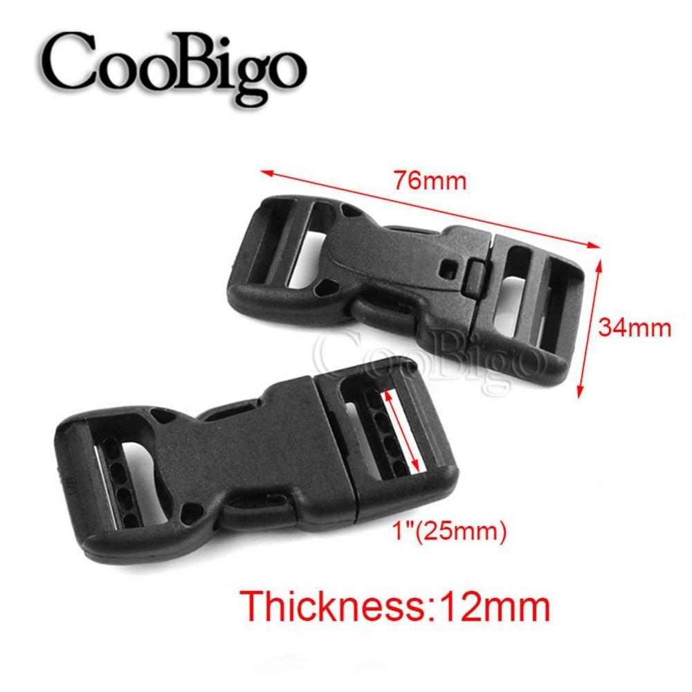 Plastic Side Release Buckle Dual Adjustable Webbing Buckles Outdoor Backpack Strap Dog Collar Belt DIY Accessories 25 32 50mm