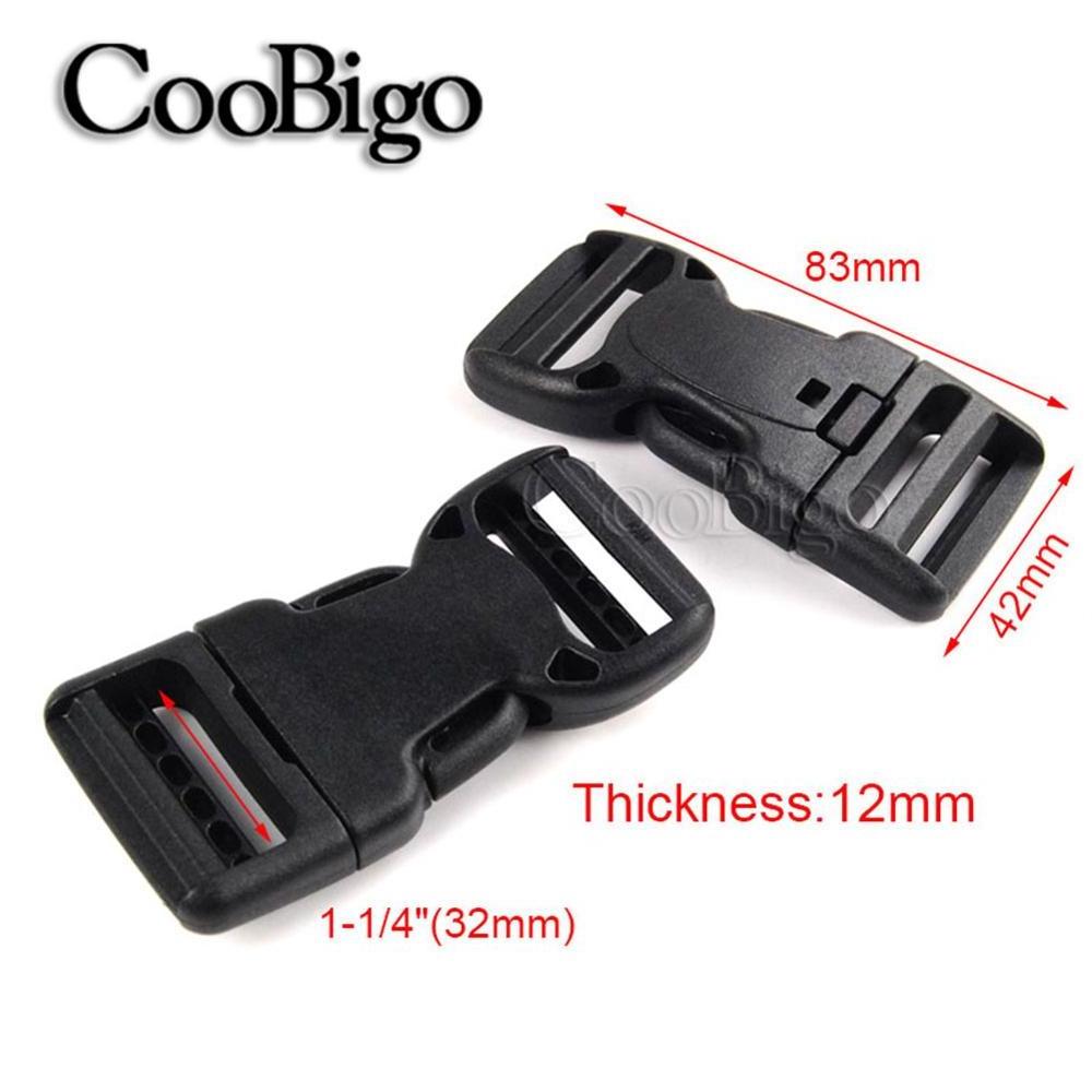 Plastic Side Release Buckle Dual Adjustable Webbing Buckles Outdoor Backpack Strap Dog Collar Belt DIY Accessories 25 32 50mm