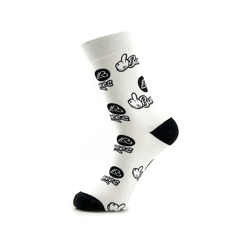 Custom Personalized Plant Weed Cartoon Character Print Socks Dropshipping Seamless 3d Digital Printed Quality Sublimation Socks