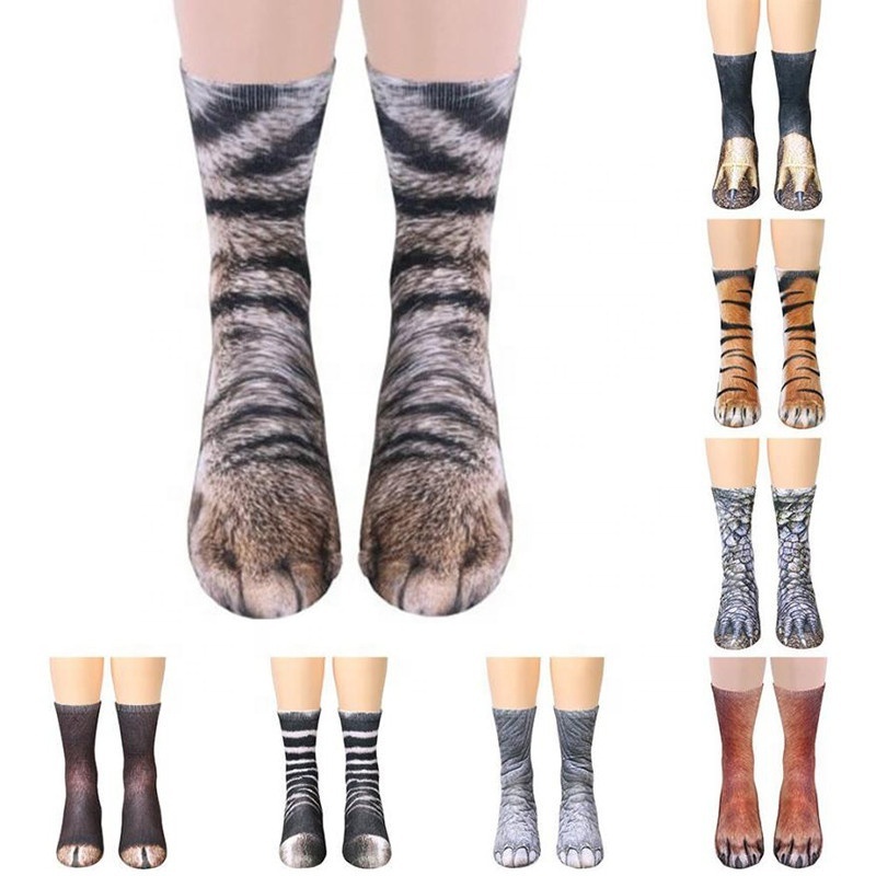 Wholesale ankle polyester cotton sublimation socks blank knee high Custom crew funny all over digital 3d printed sock unisex kid