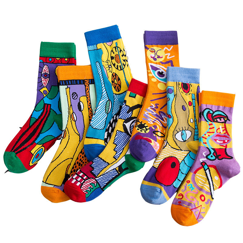 2024 Cartoon Weed Character Designer Sock Funny Patterned For Men Kids Women Wholesale Novelty Custom Animal Custom Happy Socks