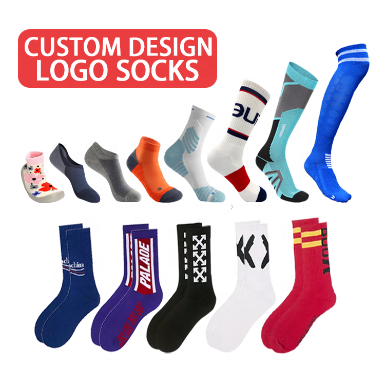 High Quality Custom Logo Design Pattern Low MOQ Wholesale Ankle Crew Mid-tube Cotton Socks Wholesale Men's Terry Sports Socks