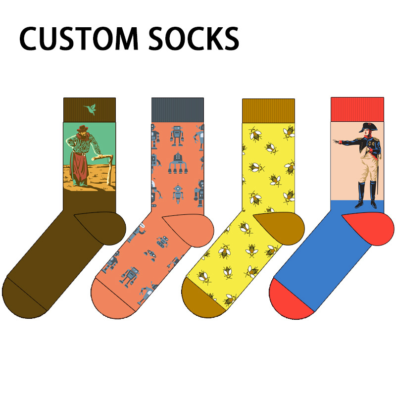 2024 Cartoon Weed Character Designer Sock Funny Patterned For Men Kids Women Wholesale Novelty Custom Animal Custom Happy Socks