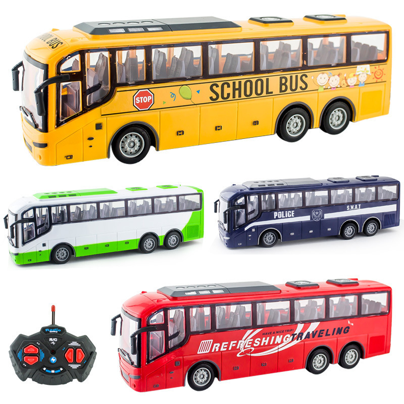 Hot selling 4 Channels 1:16 Scale Children Plastic Radio Control Bus Toys Rc Bus With Light