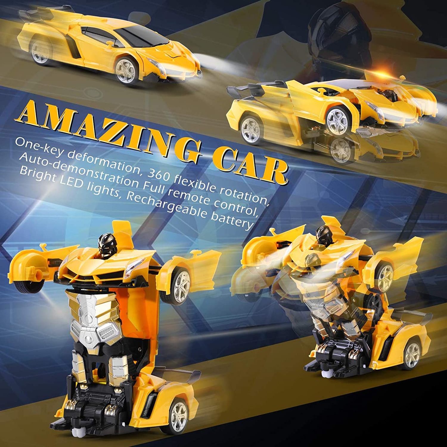 Free Shipping 2022 NEW RC Transformation car Cool Deformation Car 2 in 1 Electric RC Robot Vehicle Model Robots Car