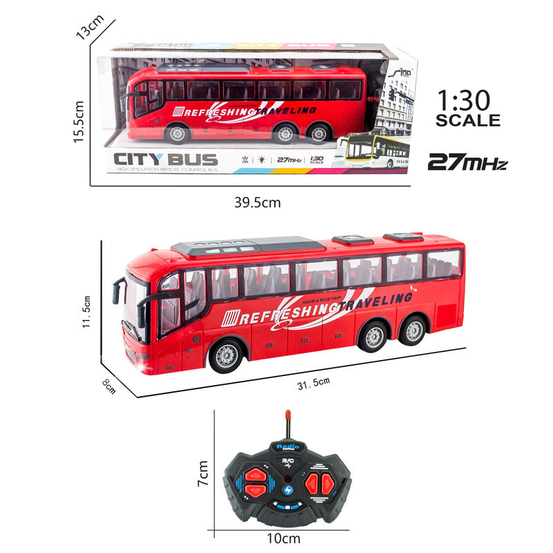 Hot selling 4 Channels 1:16 Scale Children Plastic Radio Control Bus Toys Rc Bus With Light