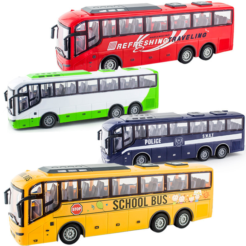 Hot selling 4 Channels 1:16 Scale Children Plastic Radio Control Bus Toys Rc Bus With Light