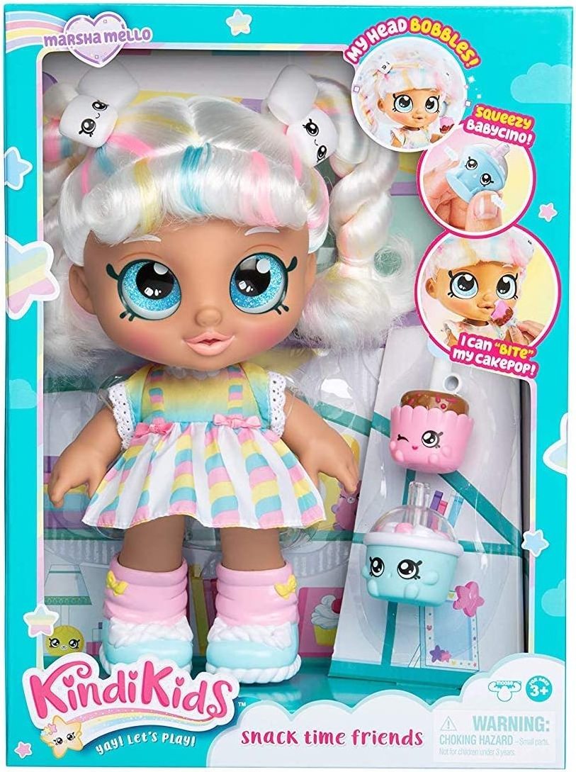 Kindi Kids Snack Pre-School Play Doll Marsha Changeable Clothes and Removable Shoes Fun Imaginative