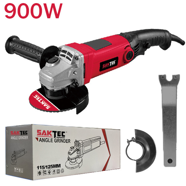 Saktec Factory Directly Sale 220V portable Angle Grinder 115mm 125mm Corded Electric Angle Grinder Machine