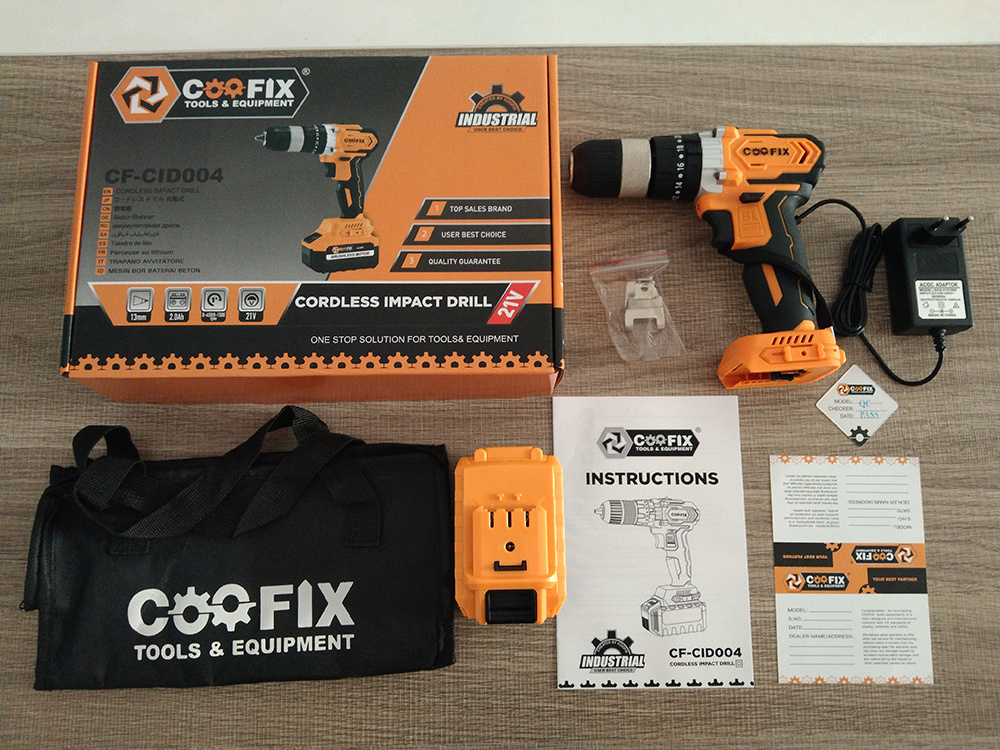 Coofix drill 660w professional portable mini li-lion brushless battery power craft cordless nail drill set machine