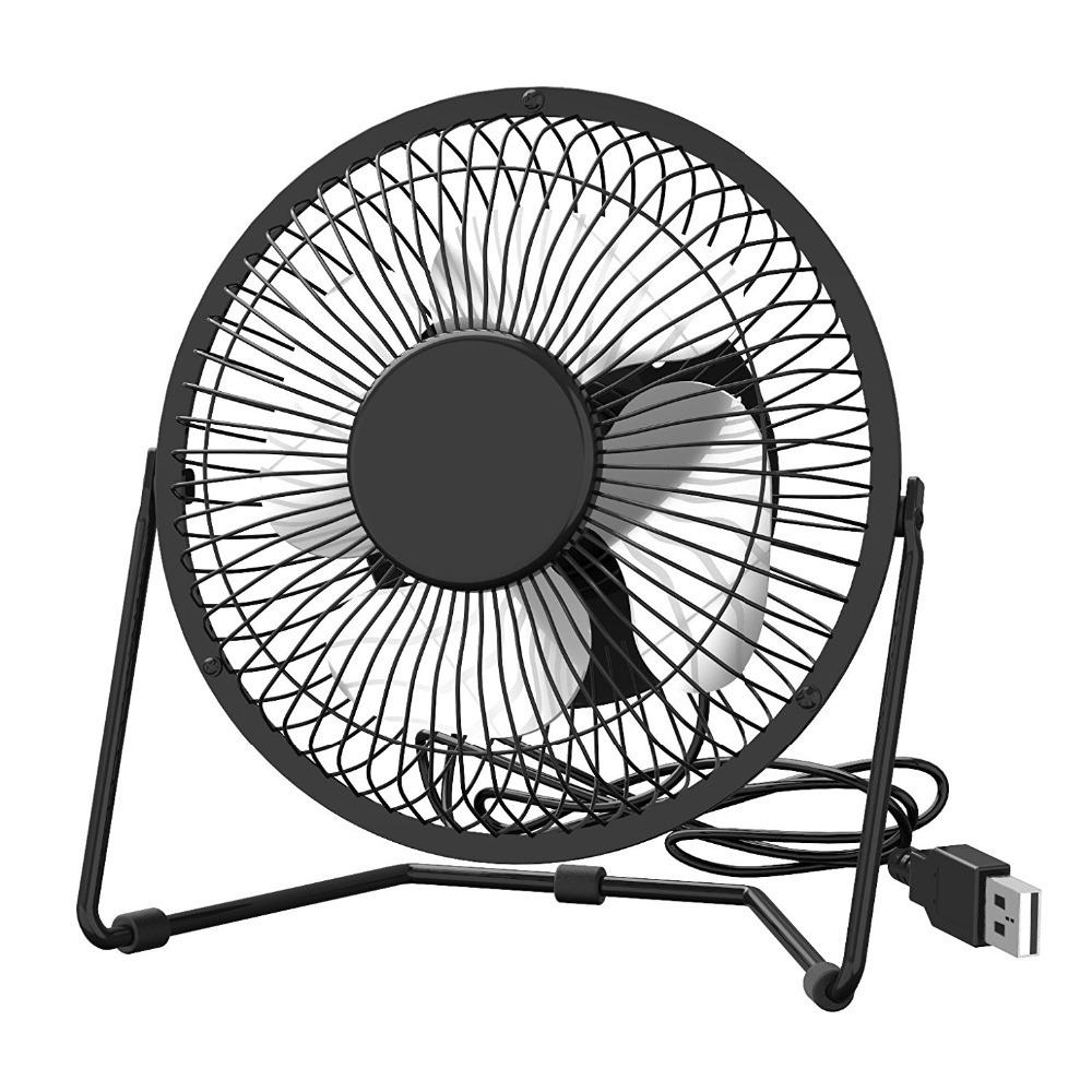 USB Cable High Compatibility Metal Design Mini USB Table Desk Fan