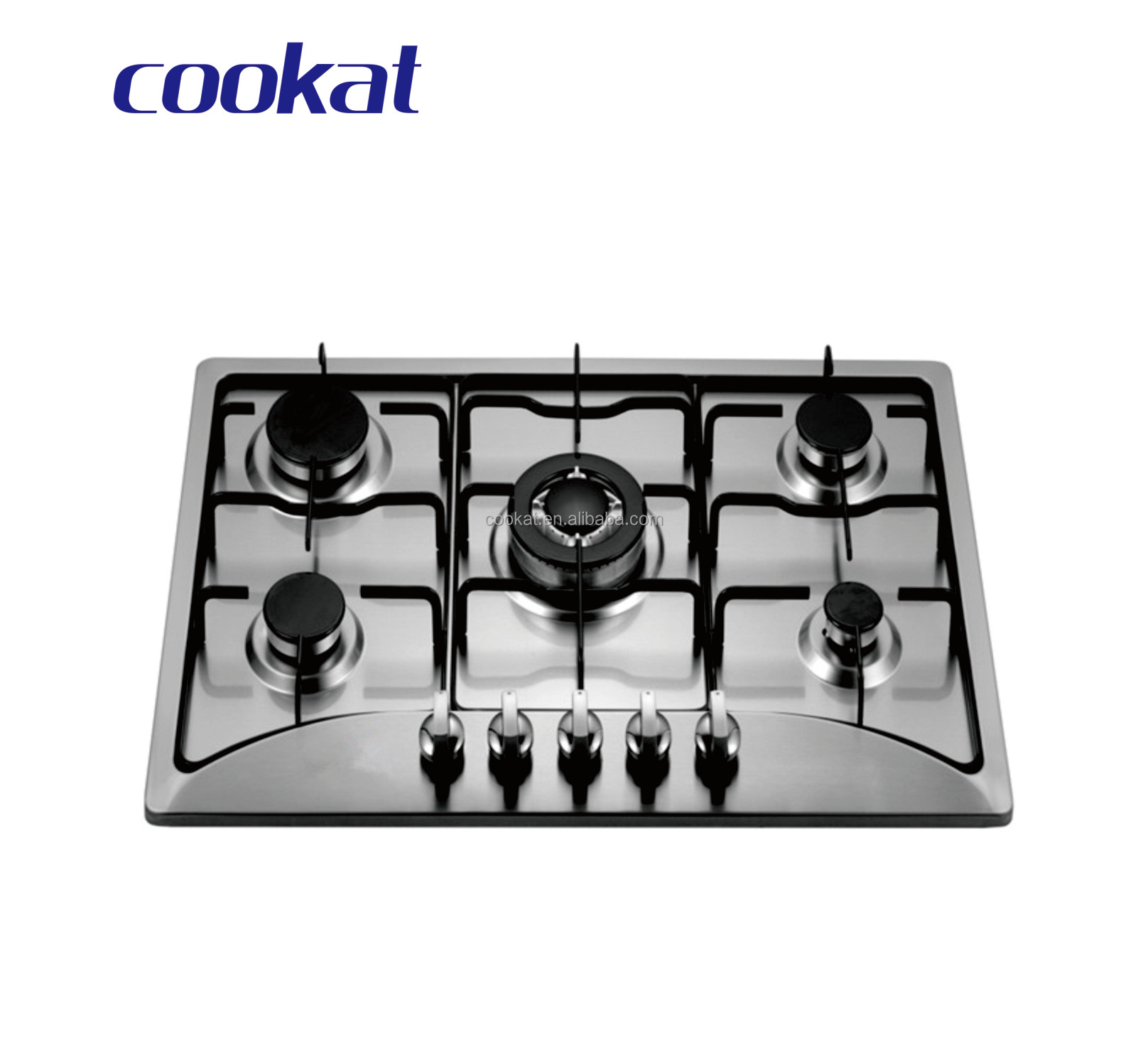 Double Burner Stainless Steel Table Gas Cooker,Gas Stove With Lpg,Ng Or Biogas Available