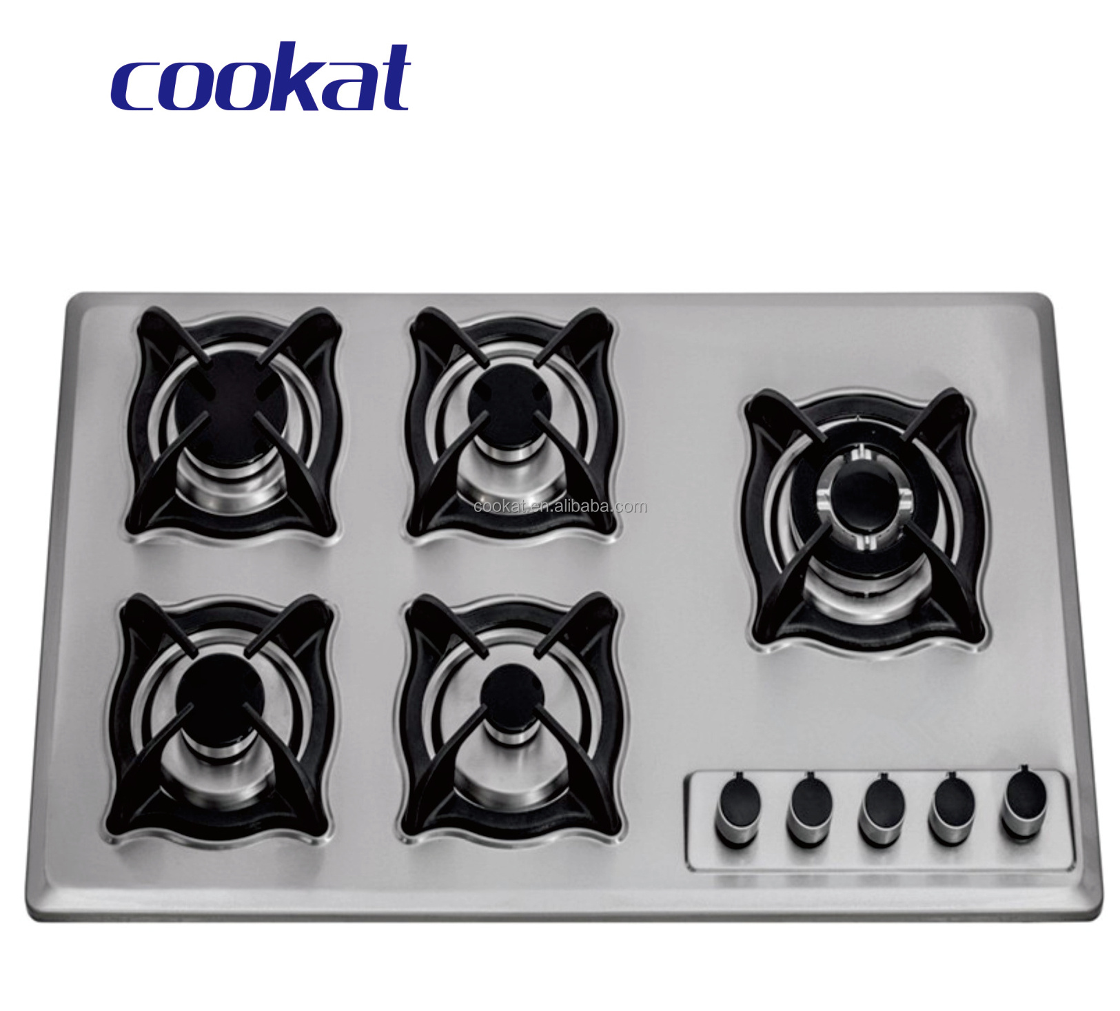 Double Burner Stainless Steel Table Gas Cooker,Gas Stove With Lpg,Ng Or Biogas Available