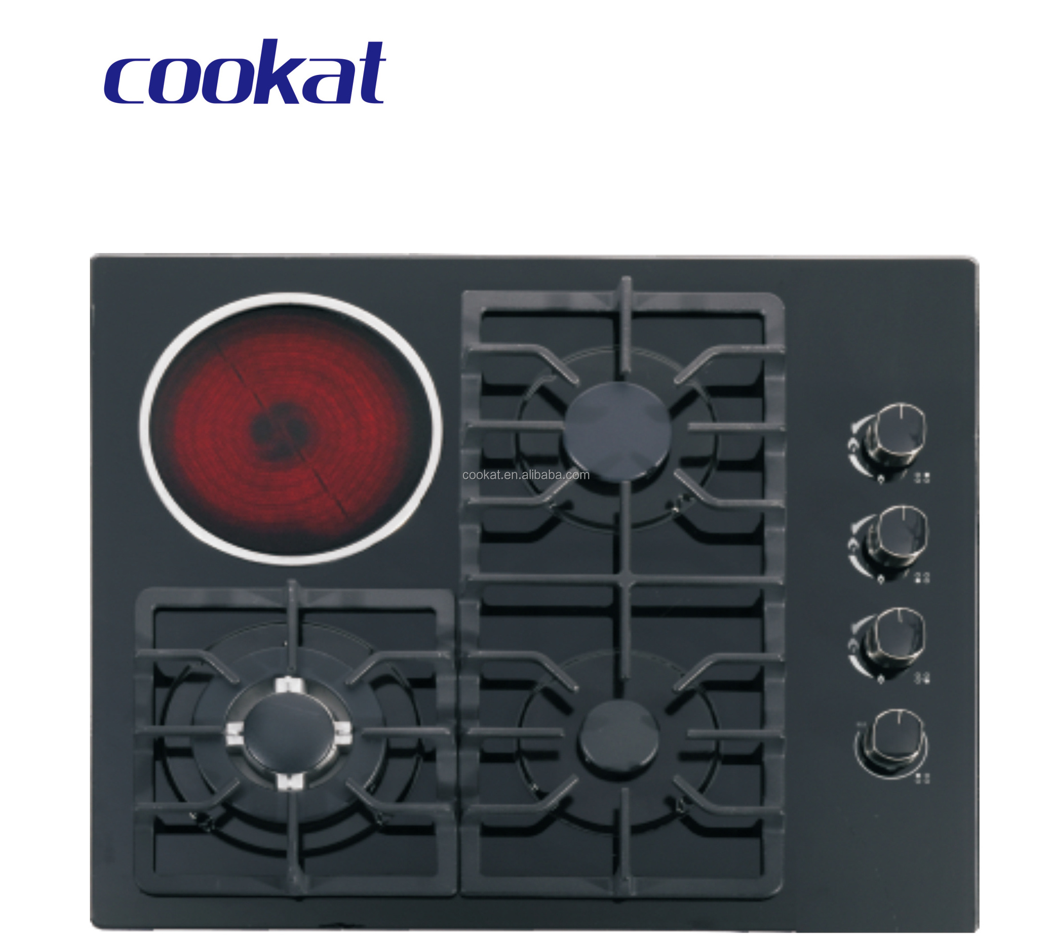 Various Electric Combined Stove 4 Burners Induction Natural Gas Cooker Hob Tempered Glass Built-in Gas Stove Cooktops