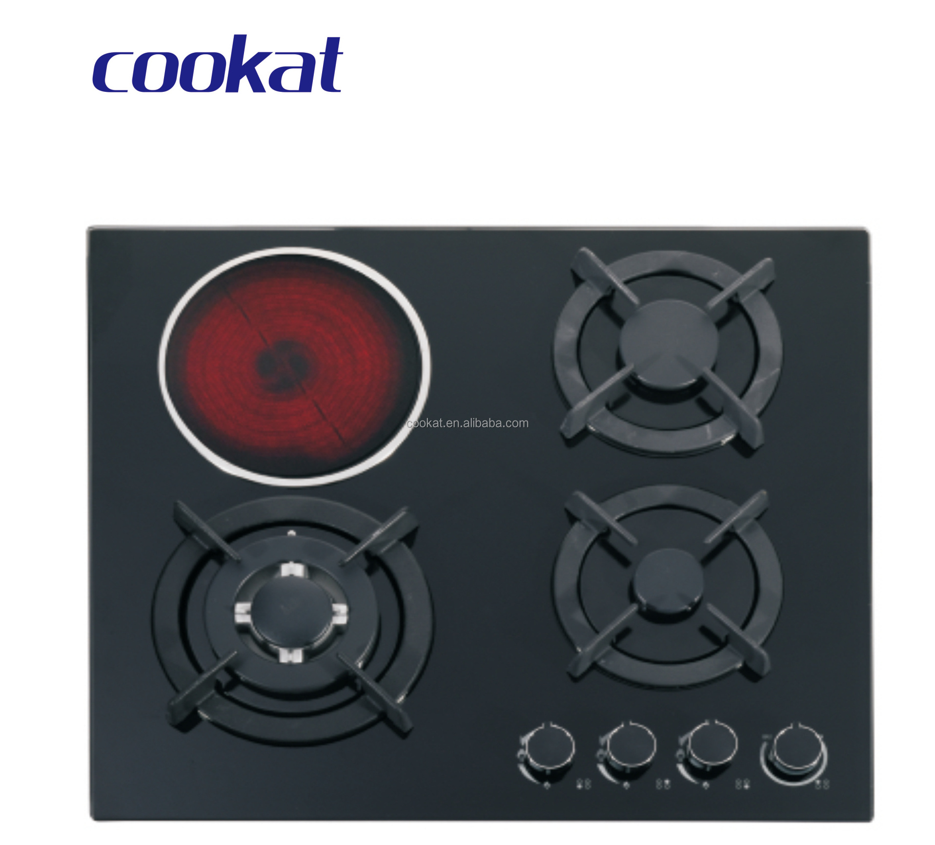 Various Electric Combined Stove 4 Burners Induction Natural Gas Cooker Hob Tempered Glass Built-in Gas Stove Cooktops