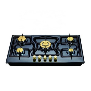 36 inch Gas Cooktop with 5 Power Burners Built-in Gas Stove top of 304 Stainless steel Gas Cooker with Thermocouple Protection