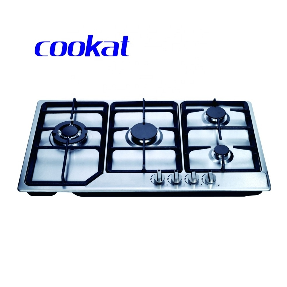 36 inch Gas Cooktop with 5 Power Burners Built-in Gas Stove top of 304 Stainless steel Gas Cooker with Thermocouple Protection