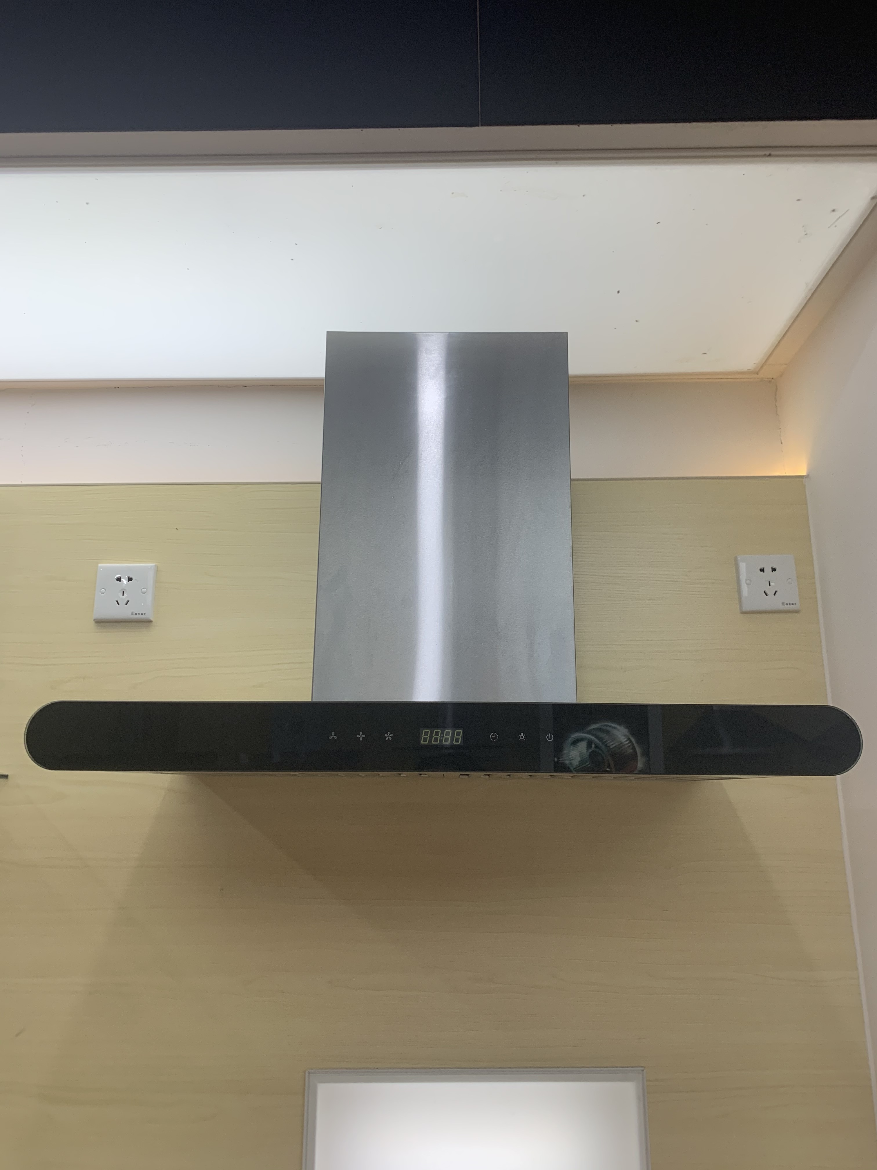 High Quality Hot Sale Cooker Hood 90 cm Wall Mounted Led Light Kitchen Used T Shape Touch Button Range Hood