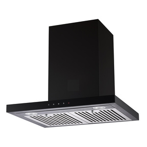 Factory Supplier T Shape 900Mm Matt Black Smoke Suction Ventilation Control Extractor Hood Vented Easy Clean Kitchen Chimney