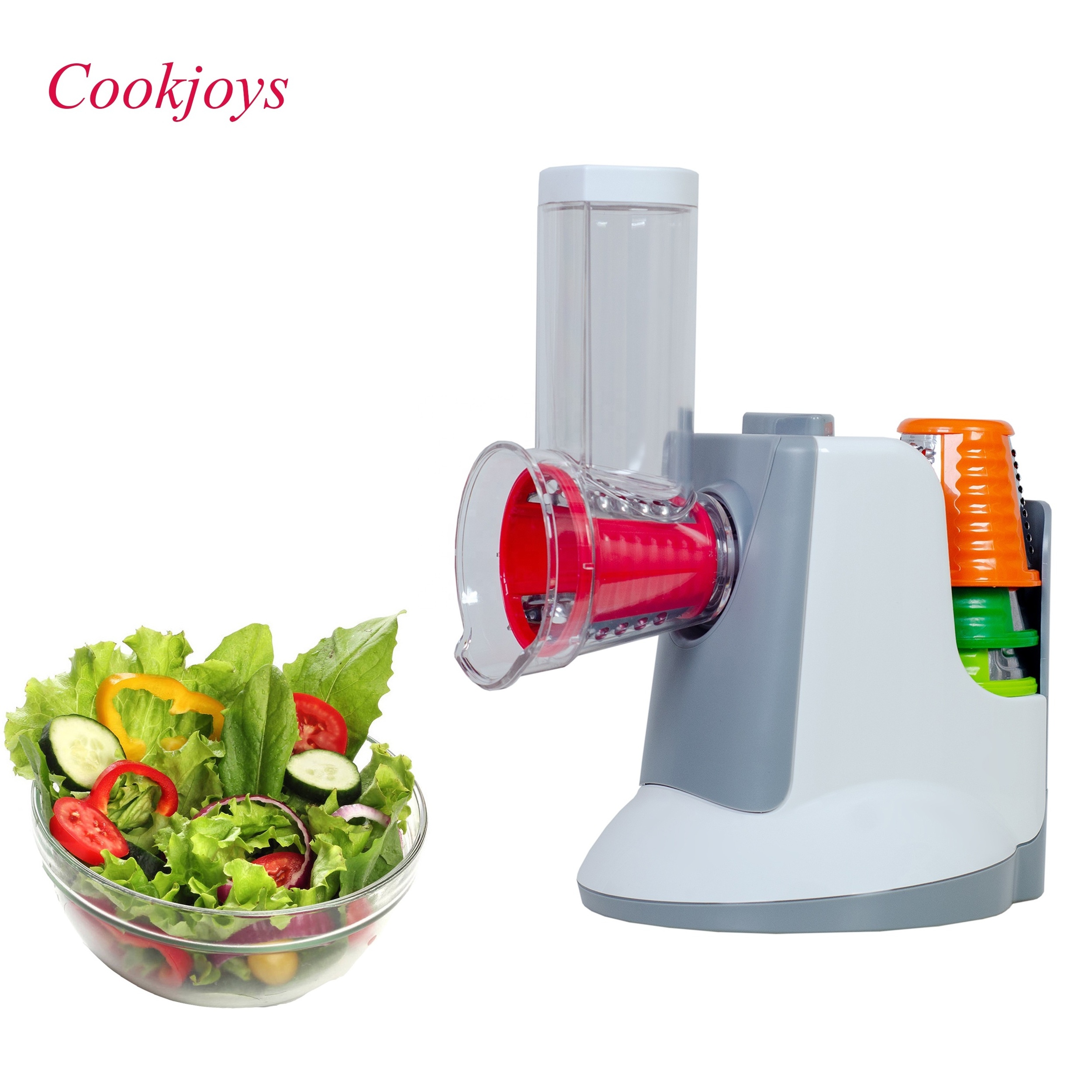 Fun cooking food processor Electrical Multi Function electrical vegetable cutter with 5 blades