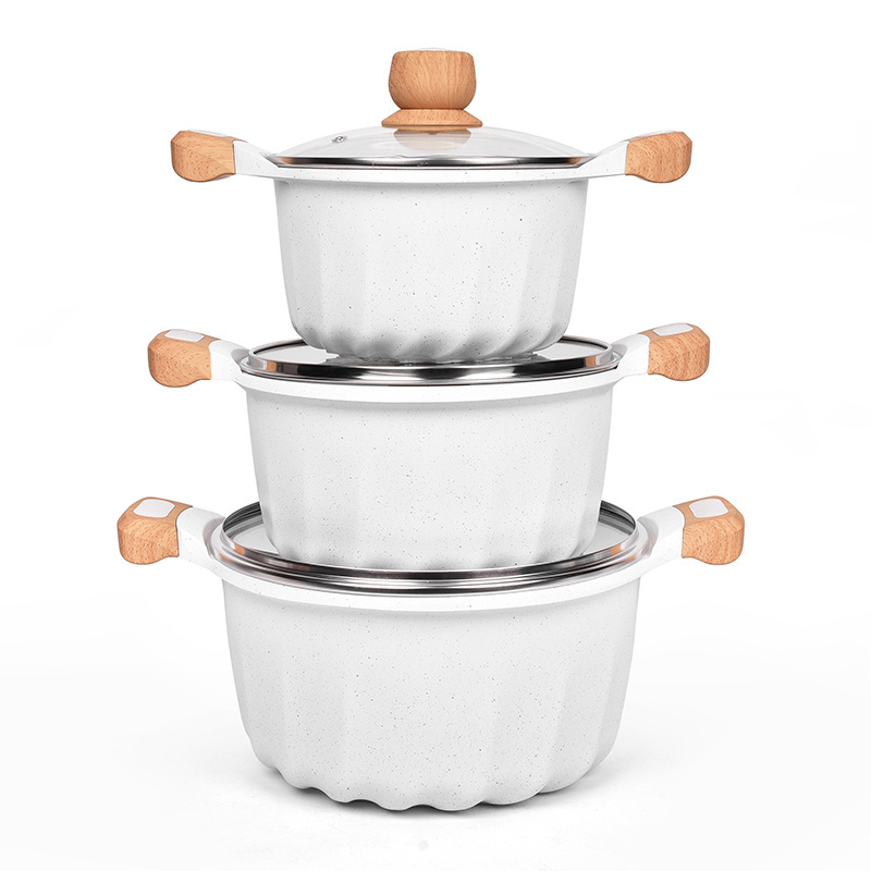 Cooklover  Professional Kitchenware 10Pcs Kitchen Ceramic Pots Mini Soup Pot  Cookware Set With Glass Lid